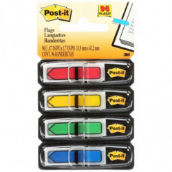Zakładki indeksujące POST-IT (684-ARR3), PP, 11,9x43,1mm, strzałka, 4x24 kart., mix kolorów - 1
