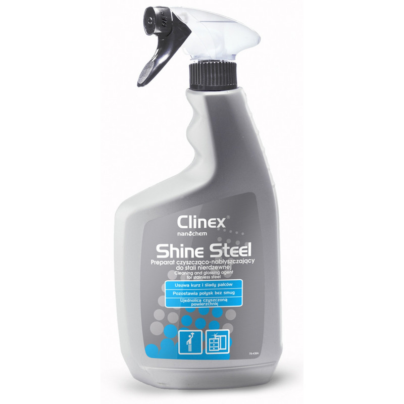 Preparat CLINEX Shine Steel, czyszcząco-nabłyszczający, do stali nierdzewnej, 650ml
