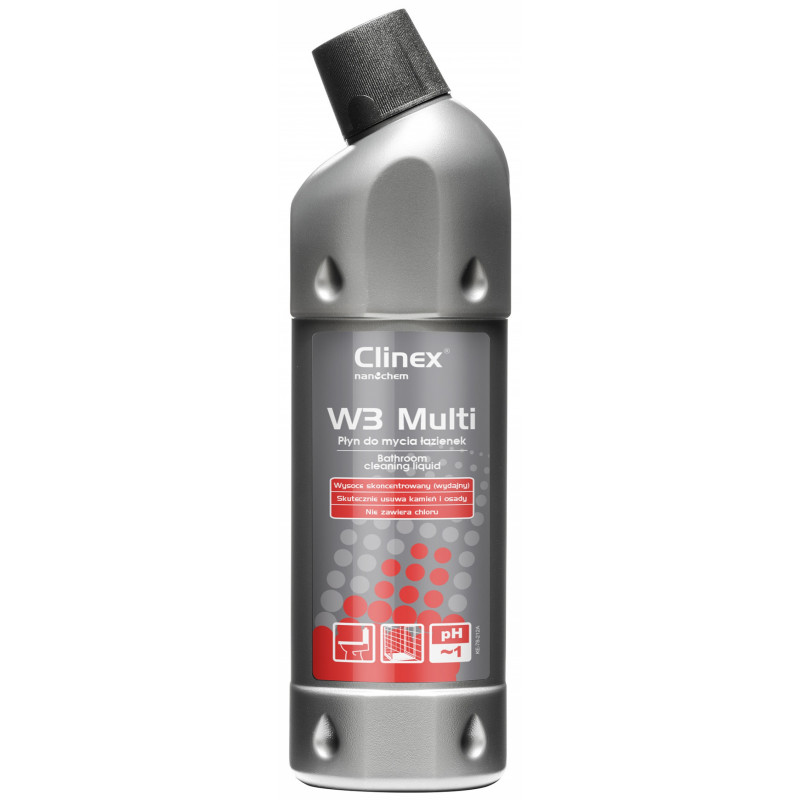 Preparat CLINEX W3 Multi, do mycia sanitariatów i łazienek, skoncentrowany, 1l