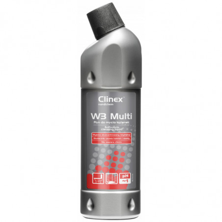 Preparat CLINEX W3 Multi, do mycia sanitariatów i łazienek, skoncentrowany, 1l
