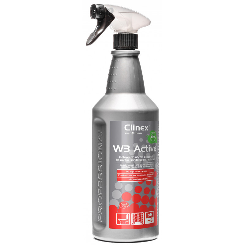 Preparat CLINEX W3 Active BIO, do mycia sanitariatów i łazienek, 1l