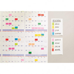 Zestaw promocyjny zakładek POST-IT (680 -P10+2), PP, 25,4x43,2mm, 10x50 kart.+2x50 GRATIS, mix kolorów
