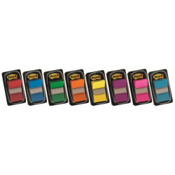 Zestaw promocyjny zakładek POST-IT (680 -P10+2), PP, 25,4x43,2mm, 10x50 kart.+2x50 GRATIS, mix kolorów