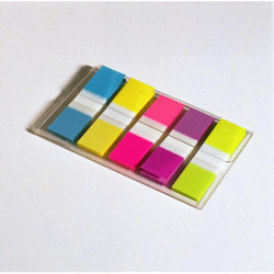 Zakładki indeksujące POST-IT (683-5CB), PP, 11,9x43,2mm, 5x20 kart., mix kolorów