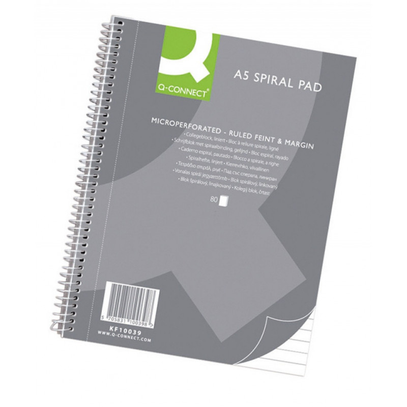 PAKIET Kołonotatnik Q-CONNECT, A5, w linię, 80 kart., 70gsm, perforacja