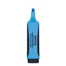 PAKIET Zakreślacz fluorescencyjny OFFICE PRODUCTS z gumowym uchwytem, 2-5mm, niebieski