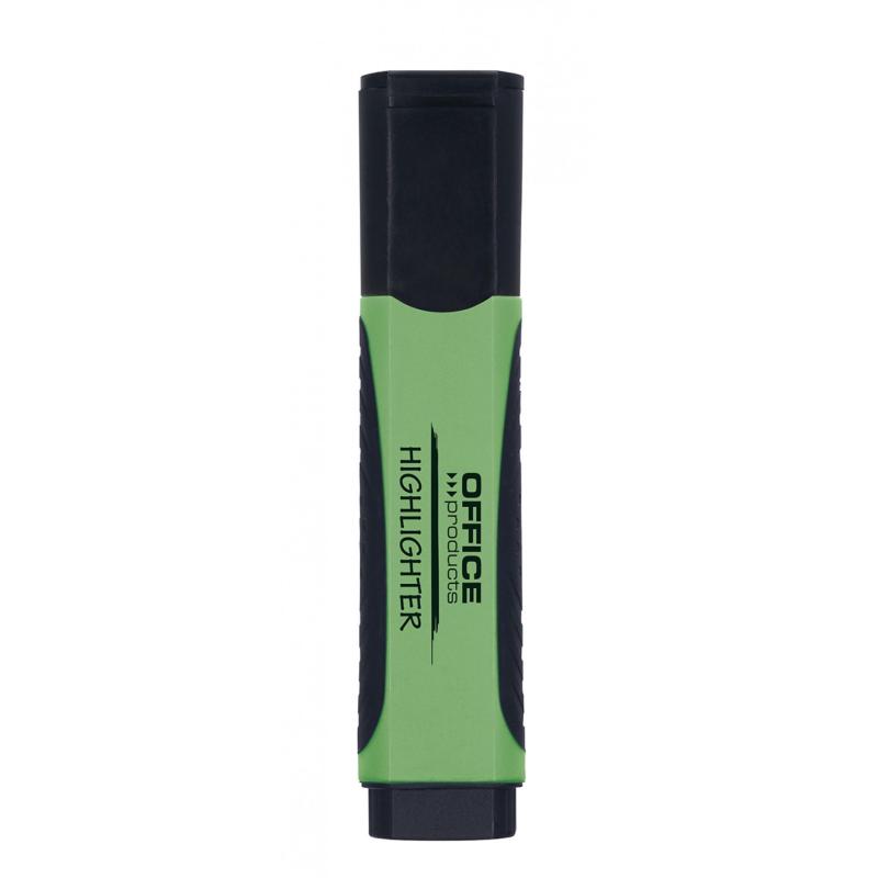 PAKIET Zakreślacz fluorescencyjny OFFICE PRODUCTS z gumowym uchwytem, 2-5mm, zielony
