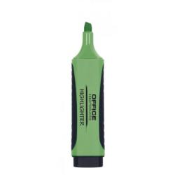 PAKIET Zakreślacz fluorescencyjny OFFICE PRODUCTS z gumowym uchwytem, 2-5mm, zielony