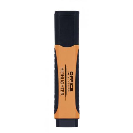 PAKIET Zakreślacz fluorescencyjny OFFICE PRODUCTS z gumowym uchwytem, 2-5mm, pomarańczowy