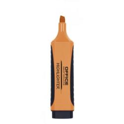 PAKIET Zakreślacz fluorescencyjny OFFICE PRODUCTS z gumowym uchwytem, 2-5mm, pomarańczowy