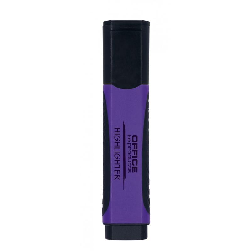 PAKIET Zakreślacz fluorescencyjny OFFICE PRODUCTS z gumowym uchwytem, 2-5mm, fioletowy