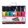 Zestaw zakreślaczy fluorescencyjnych OFFICE PRODUCTS z gumowym uchwytem, 2-5mm, 6 szt., w etui, mix kolorów