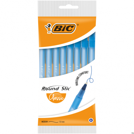 Długopis BIC Round Stic Classic niebieski, blister 8szt, 928497