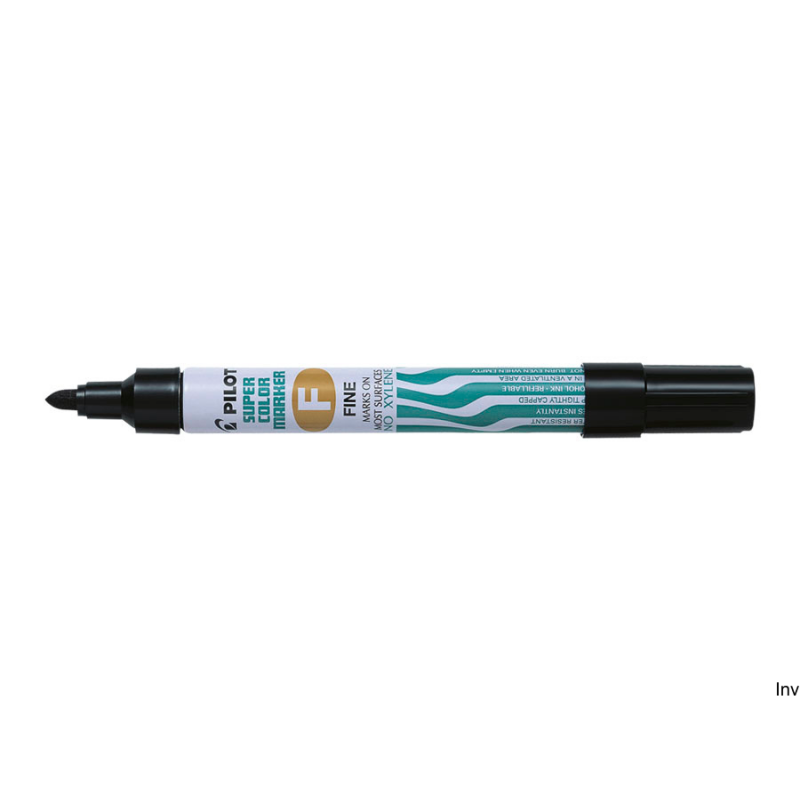 Marker permanentny czarny Pilot SCA-F, 1 mm, wodoodporny, aluminiowa obudowa, możliwość uzupełnienia tuszu