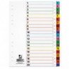 Przekładki Q-CONNECT Mylar, karton, A4, 225x297mm, 1-20, 20 kart, lam. indeks, mix kolorów