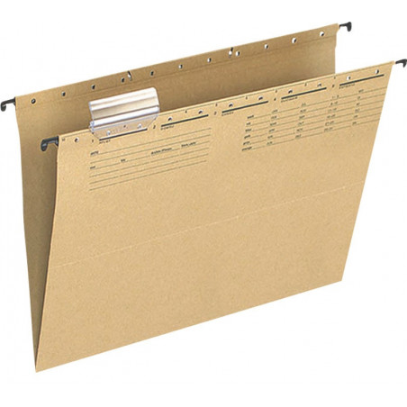 PAKIET Teczka zawieszkowa Q-CONNECT, karton, A4, 250gsm, jasnobrązowa