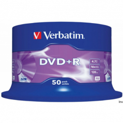 Płyta DVD+R VERBATIM CAKE(50) Matt Silver 4.7GB x16  43550