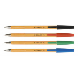 PAKIET Długopis Q-CONNECT z wymiennym wkładem 0,4mm (linia), niebieski