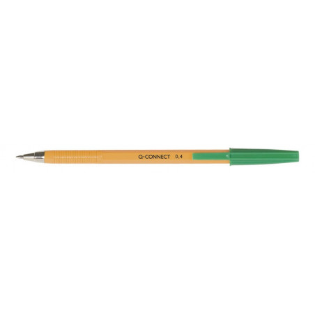 PAKIET Długopis Q-CONNECT z wymiennym wkładem 0,4mm (linia), zielony