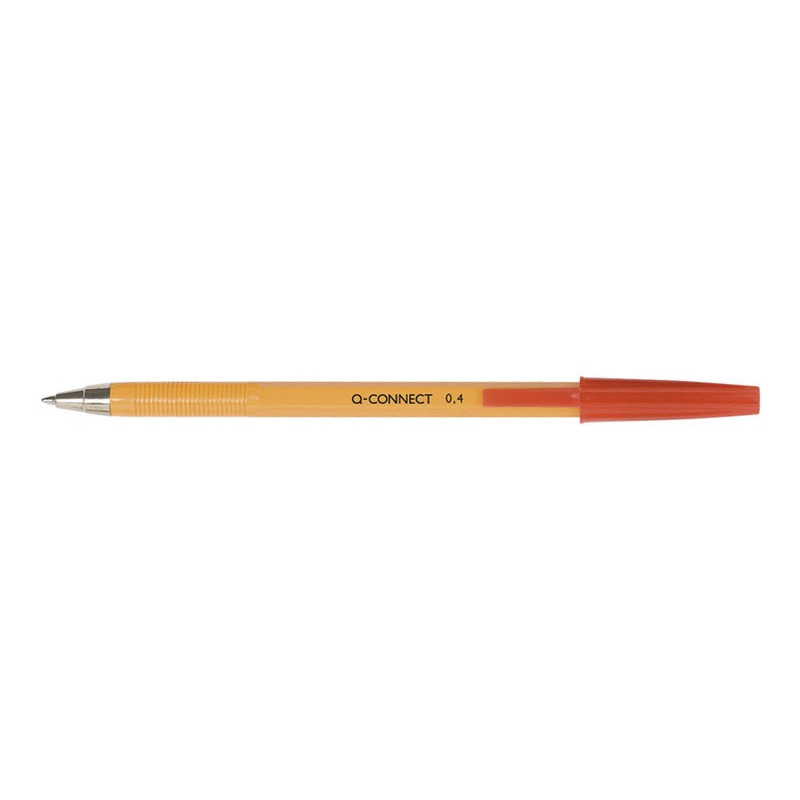 PAKIET Długopis Q-CONNECT z wymiennym wkładem 0,4mm (linia), czerwony