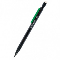 Ołówek automatyczny Q-CONNECT 0,7mm, czarny, GRATIS - grafity, 10 szt.