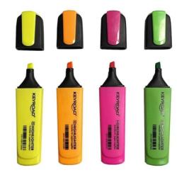 Zakreślacz KEYROAD Fluo Neon, 1-5 mm, 4 szt., etui, mix kolorów