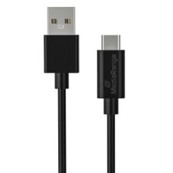 Kabel USB-C MEDIARANGE, USB 3.0, 1,8m, czarny