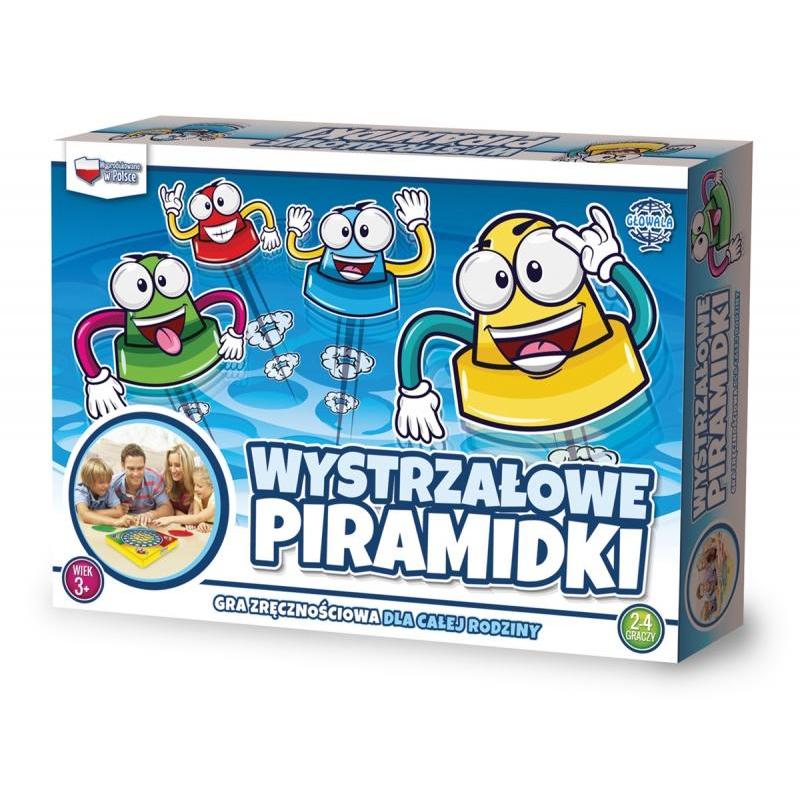 Gra zręcznościowa GŁOWALA, wystrzałowe piramidki, 235x245x60mm