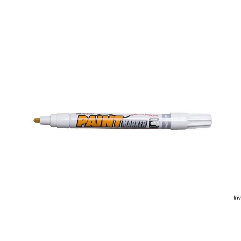 Marker olejowy Mungyo biały TT5400, grubość linii 2 mm, długość linii 450 m, wodoodporny, odporny na ścieranie