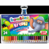 Kredki trójkątne Bambino 24 kolory z temperówką w oprawie drewnianej