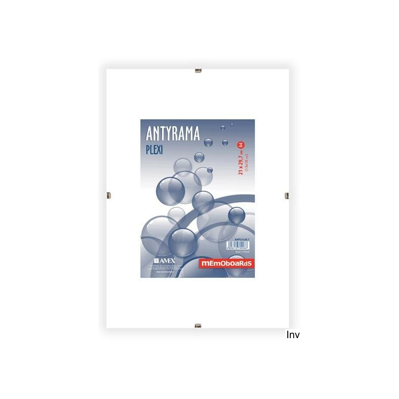 Antyrama plexi 70x100 cm Memobe, obustronnie oklejona, twarda płyta HDF, idealna do eksponowania zdjęć i plakatów