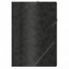 PAKIET Teczka z gumką OFFICE PRODUCTS, preszpan, A4, 390gsm, 3-skrz., czarna