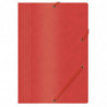 PAKIET Teczka z gumką OFFICE PRODUCTS, preszpan, A4, 390gsm, 3-skrz., czerwona