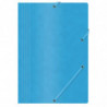 PAKIET Teczka z gumką OFFICE PRODUCTS, preszpan, A4, 390gsm, 3-skrz., niebieska