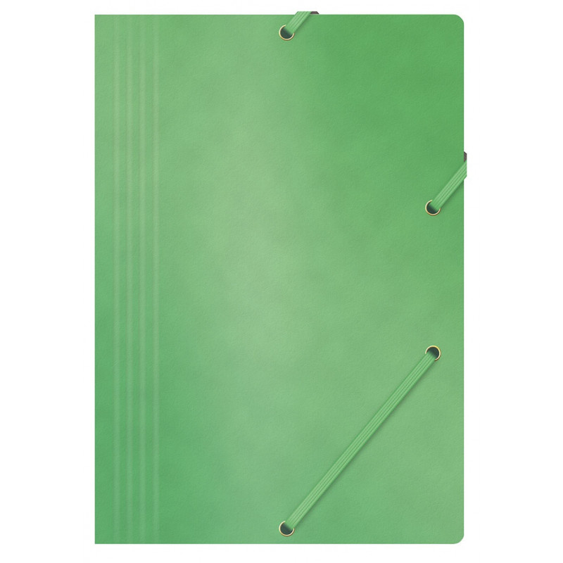 PAKIET Teczka z gumką OFFICE PRODUCTS, preszpan, A4, 390gsm, 3-skrz., zielona