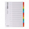 Przekładki OFFICE PRODUCTS, karton, A4, 227x297mm, 12 kart, lam. indeks, mix kolorów