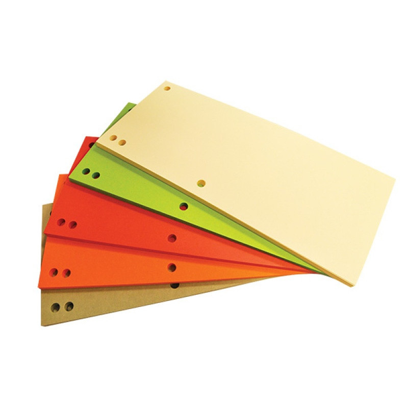 Przekładki OFFICE PRODUCTS, karton, 1/3 A4, 235x105mm, 100szt., mix kolorów