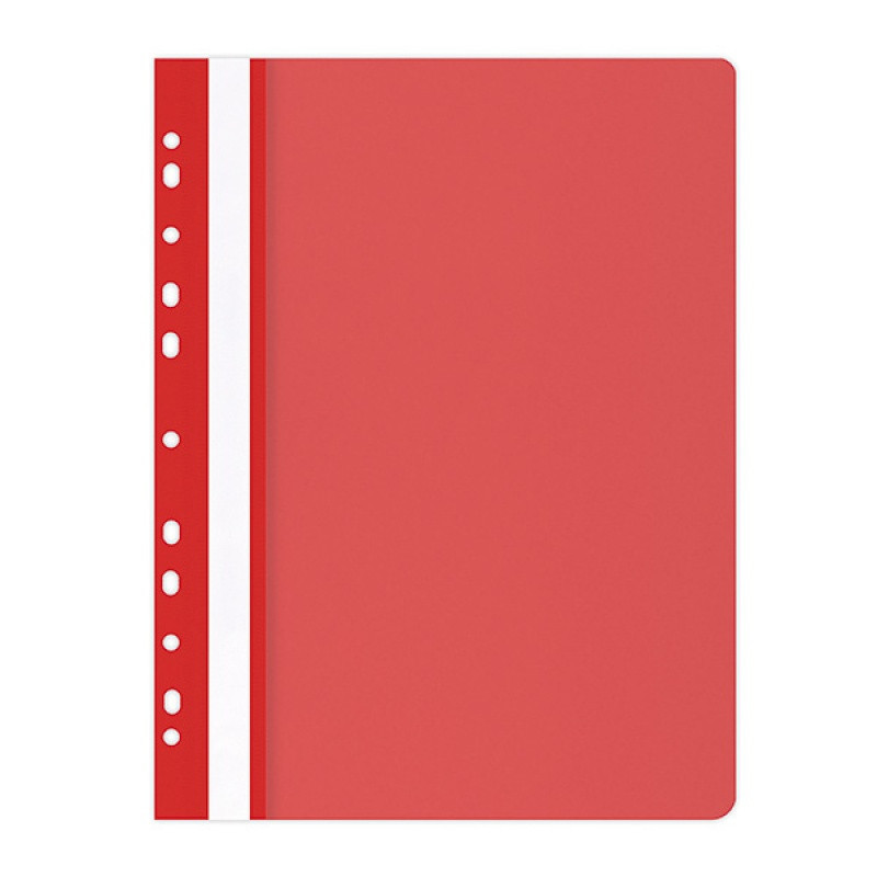 PAKIET Skoroszyt OFFICE PRODUCTS, PP, A4, miękki, 100/170mikr., wpinany, czerwony