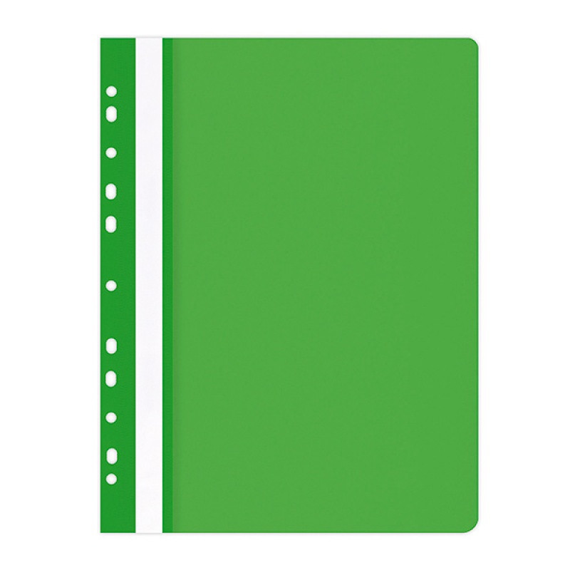 PAKIET Skoroszyt OFFICE PRODUCTS, PP, A4, miękki, 100/170mikr., wpinany, zielony