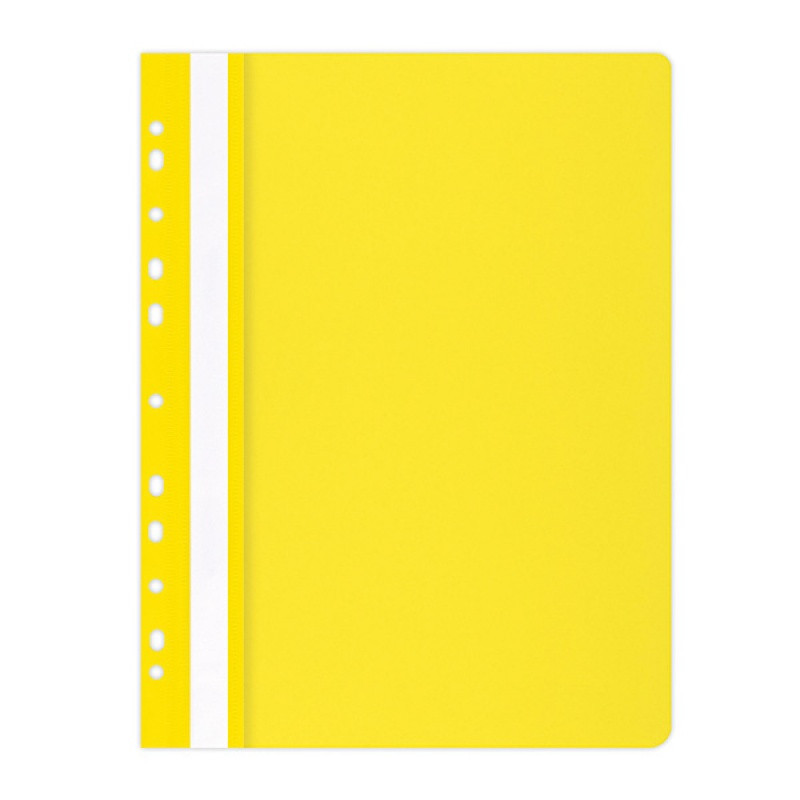 PAKIET Skoroszyt OFFICE PRODUCTS, PP, A4, miękki, 100/170mikr., wpinany, żółty
