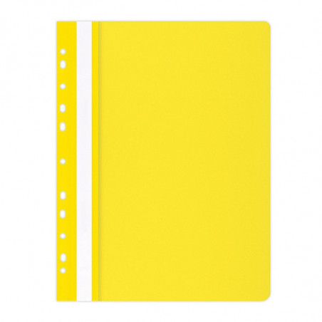PAKIET Skoroszyt OFFICE PRODUCTS, PP, A4, miękki, 100/170mikr., wpinany, żółty