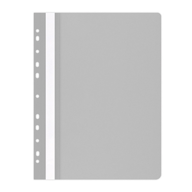 PAKIET Skoroszyt OFFICE PRODUCTS, PP, A4, miękki, 100/170mikr., wpinany, szary