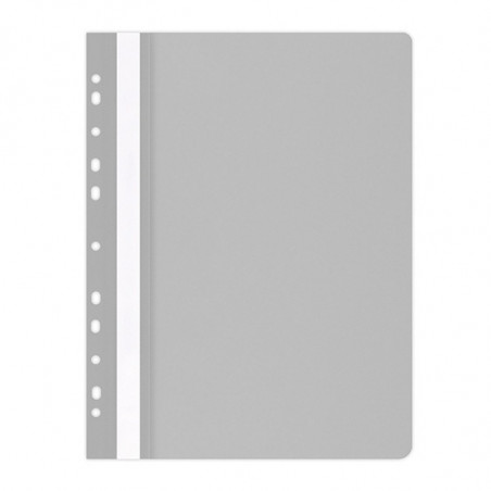 PAKIET Skoroszyt OFFICE PRODUCTS, PP, A4, miękki, 100/170mikr., wpinany, szary