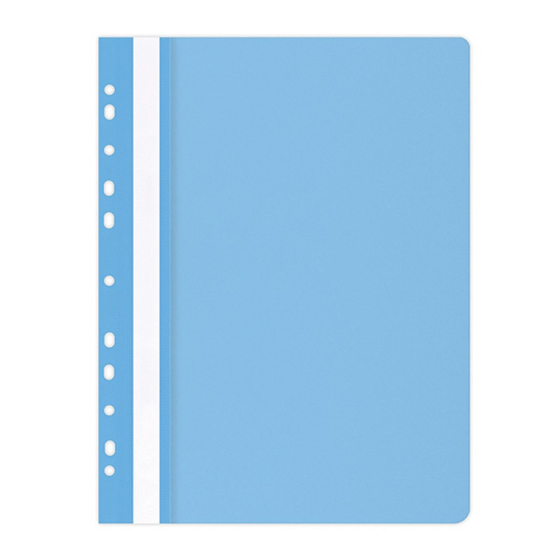 PAKIET Skoroszyt OFFICE PRODUCTS, PP, A4, miękki, 100/170mikr., wpinany, jasnoniebieski