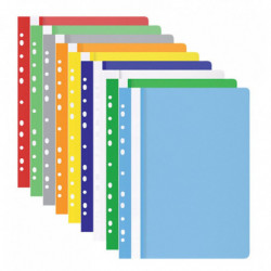 PAKIET Skoroszyt OFFICE PRODUCTS, PP, A4, miękki, 100/170mikr., wpinany, jasnoniebieski