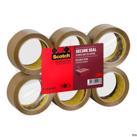 Taśma pakowa Scotch Secure Seal 50mm x 66m brązowa