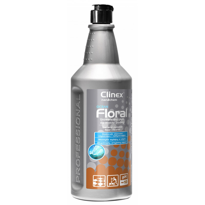 Uniwersalny płyn CLINEX Floral, do mycia podłóg, Ocean, 1l