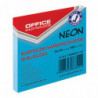 PAKIET Bloczek samoprzylepny OFFICE PRODUCTS, 76x76mm, 1x100 kart., neon, niebieski
