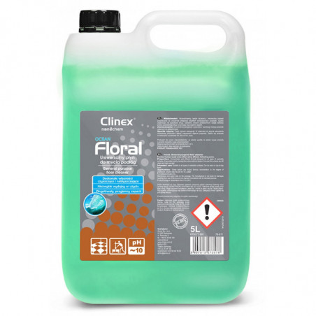 Uniwersalny płyn CLINEX Floral, do mycia podłóg, Ocean, 5l