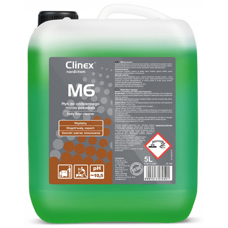 Płyn CLINEX M6, do codziennego mycia posadzek, 5l